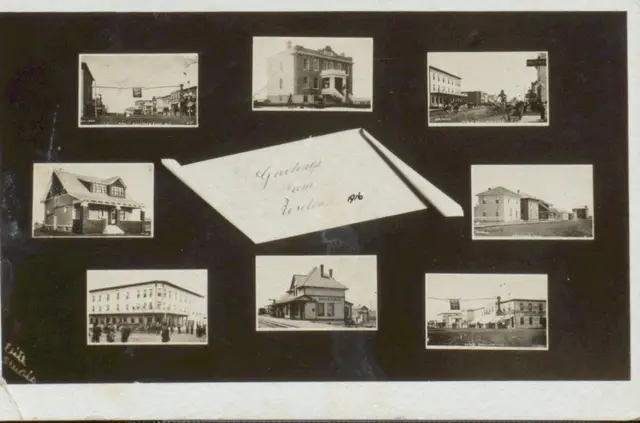 Greetings from Rosetown multi-view postcard